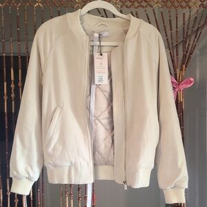 House of CB Cream Bomber Jacket